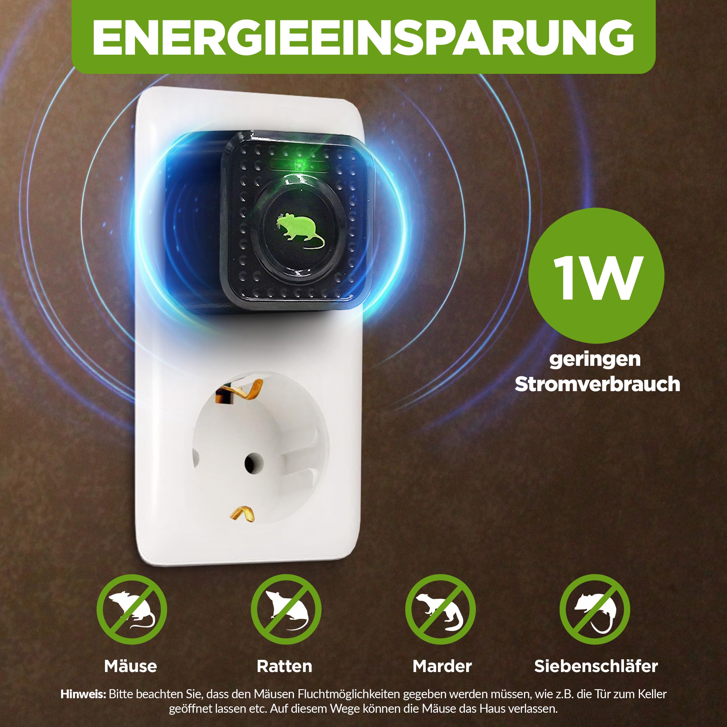 ISOTRONIC Ultraschall Mäuseabwehr zum Mäuse & Ratten vertreiben – Schädlingsvertreiber für Innenräume inkl. Nachtlicht – Mäuseschreck ohne Gift & Mausefalle – 30m² Wirkungsbereich (5 Stück)
