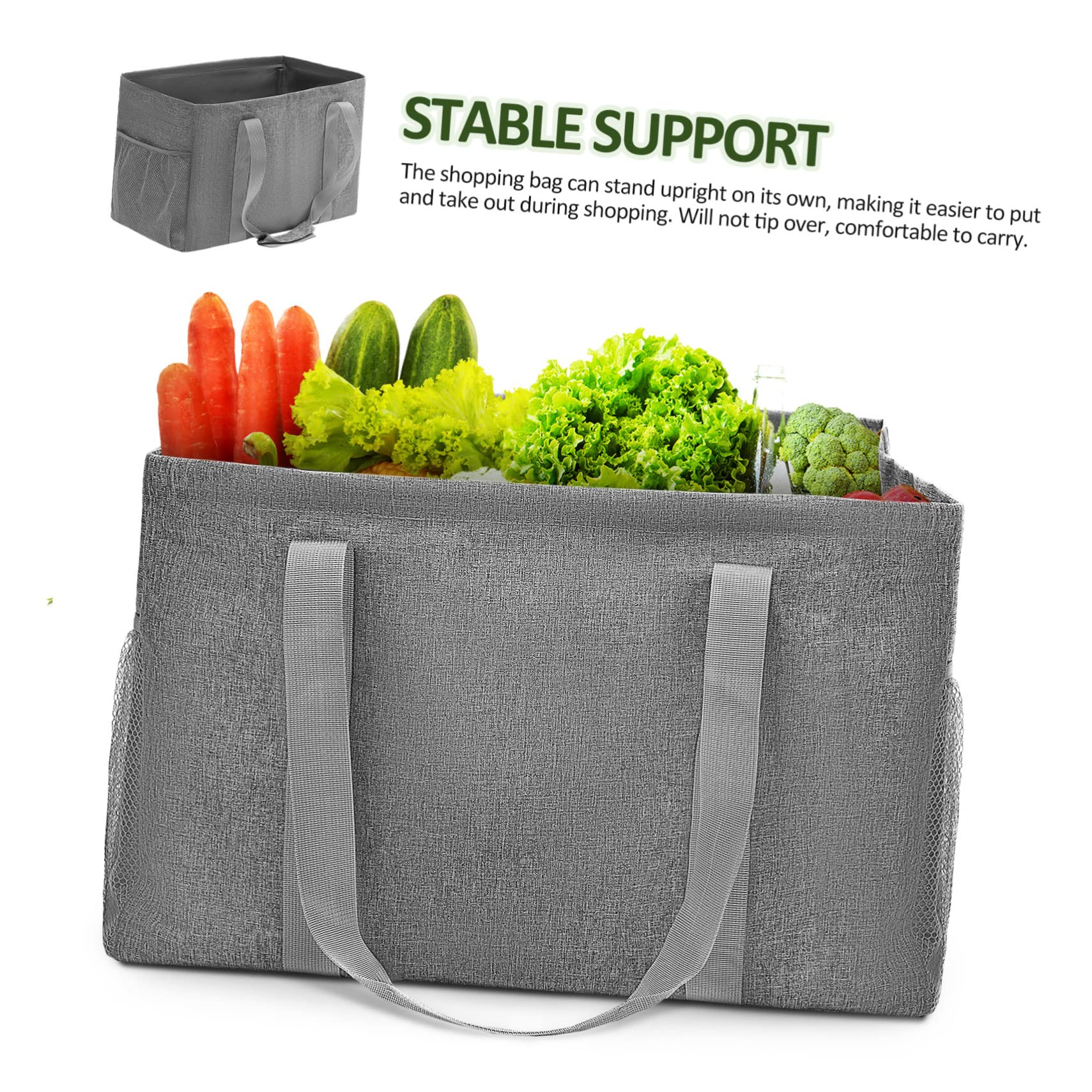 Zerodeko Faltbare Einkaufstasche 35l aus Baumwoll Canvas Wasserabweisend