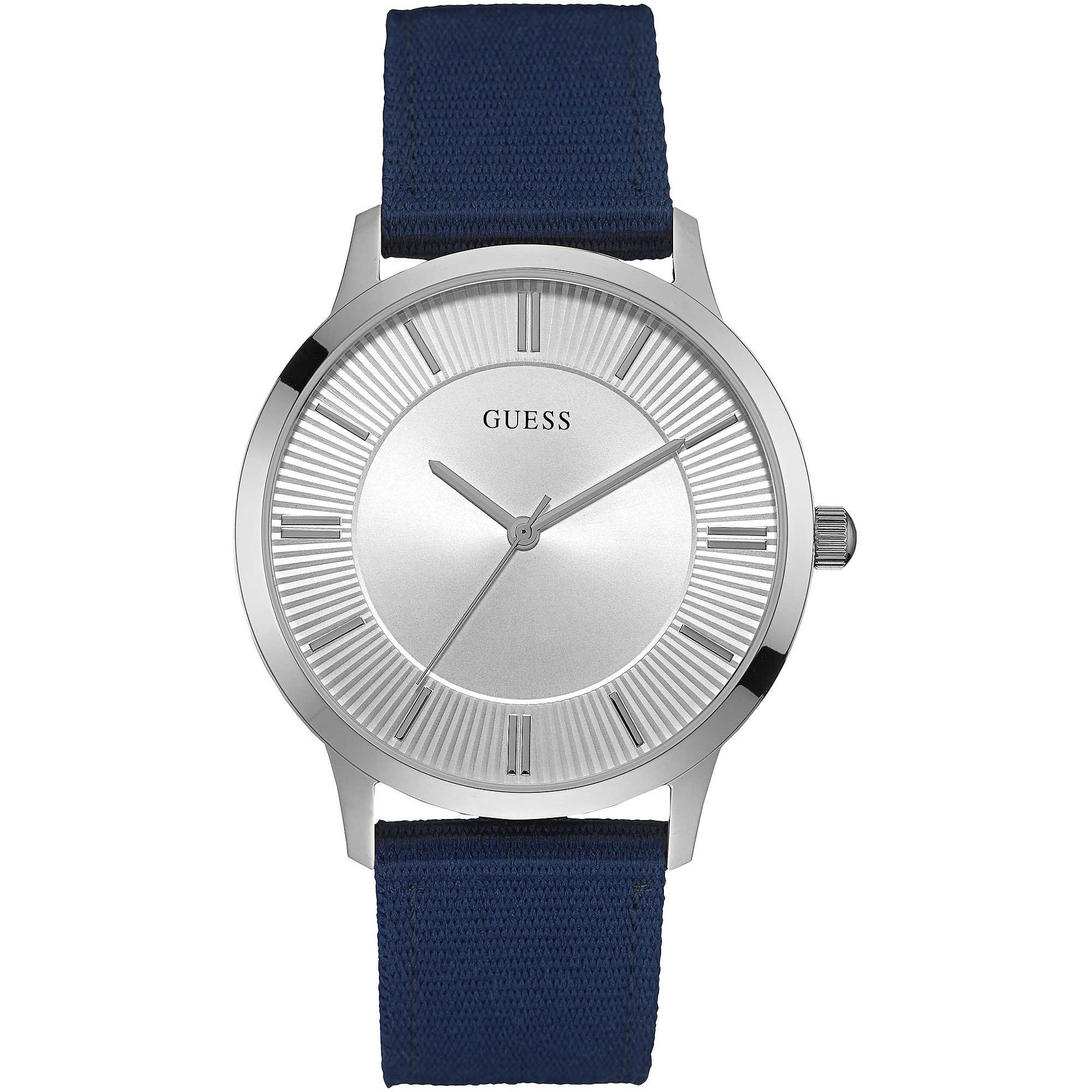 GUESSMen's Analogue Quartz Watch with Leather Strap W0795G4