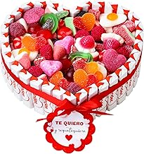 Ounce Basket of Kinder Chocolates and Sweets to Give - Heart Chocolatinas Kinder - Large Assortment of Sweets and Gummies - Original Gifts for Women and Men