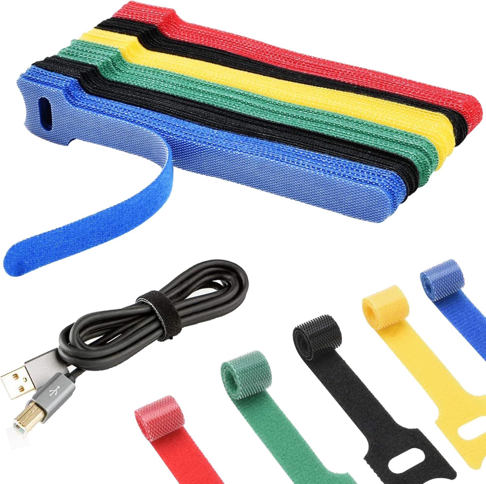Reusable Cable Ties Assorted Color