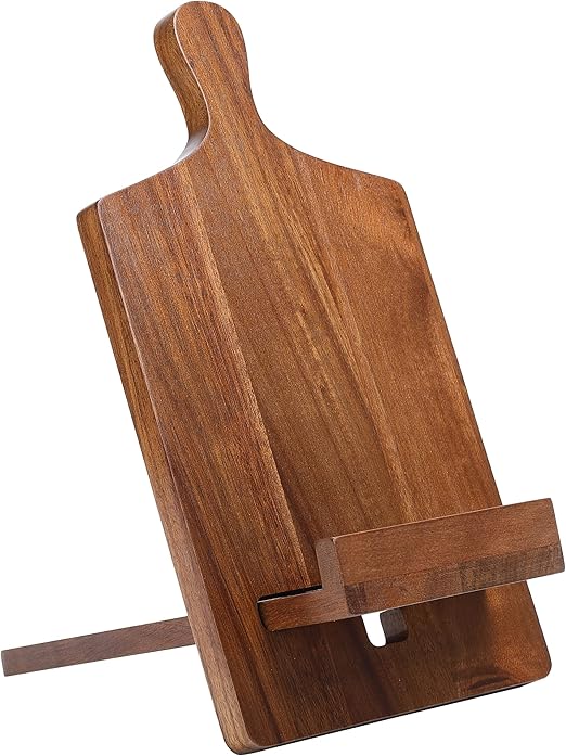 BIRDROCK HOME Wooden Cookbook Tablet Stand for The Kitchen