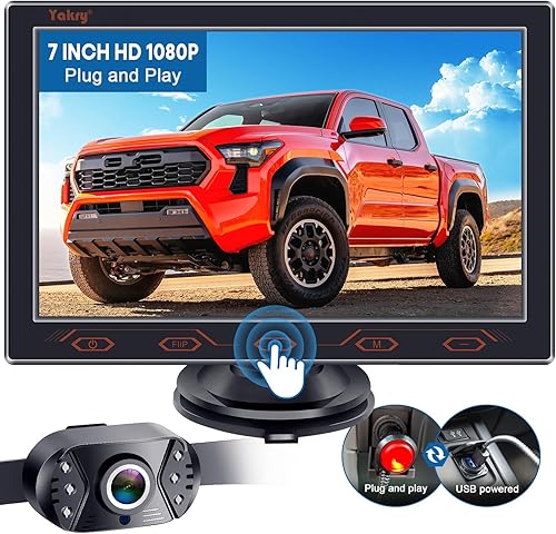 Miniatura 10 de Cámara de respaldo para coche HD 1080P de 43 pulgadas sistema de visión trasera kit de leva inversa camión SUV minivan fácil instalación enchufe y