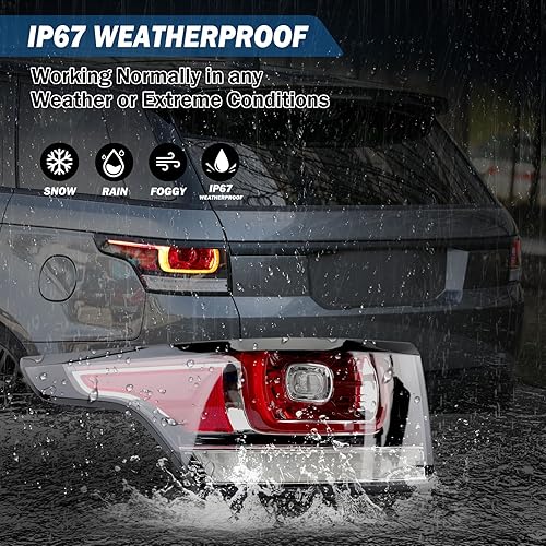 Miniatura 4 de Luz trasera LED para Range Rover Sport L494 2014 2015 2016 2017 lado del pasajero luz trasera transparente de freno LR061588-B (derecha)