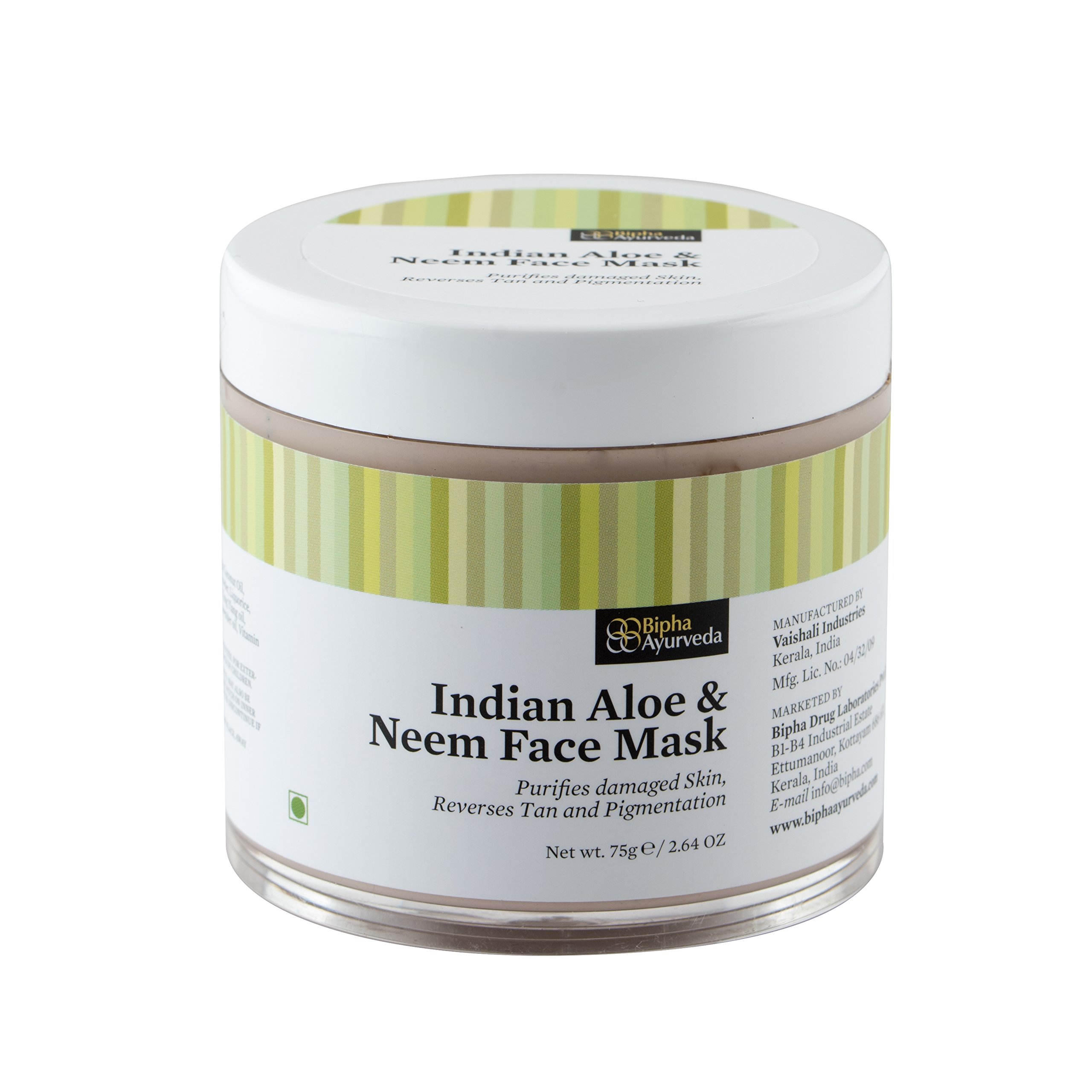 Bipha Ayurveda Indian Aloe and Neem Face Mask, 50 g