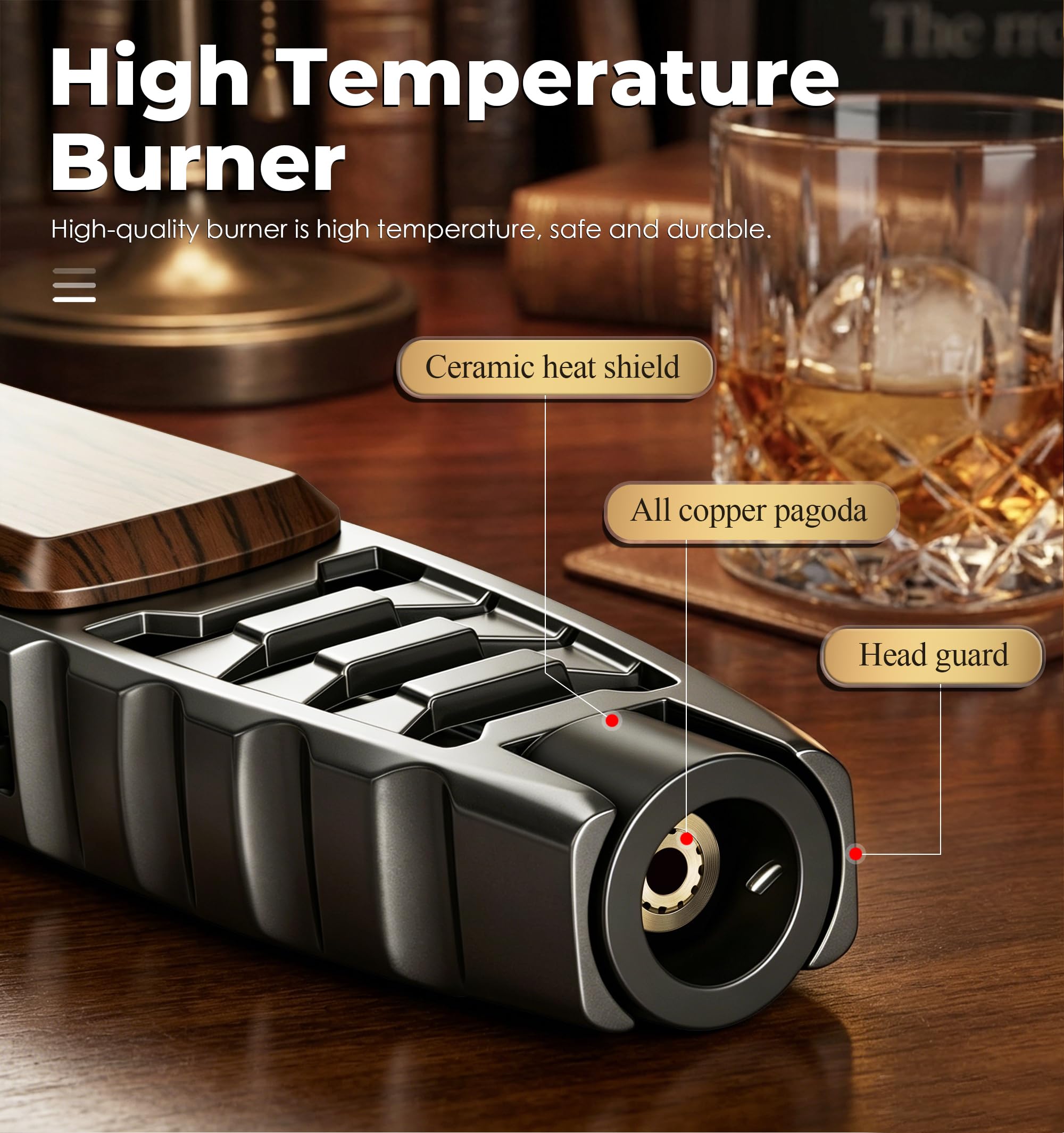 SAMNIU FireSaber - Encendedor solar de butano para cocina, con bloqueo de seguridad, recargable y se adapta a todos los tanques de gas, llama ajustable para postres, pudín de caramelo, parrilla