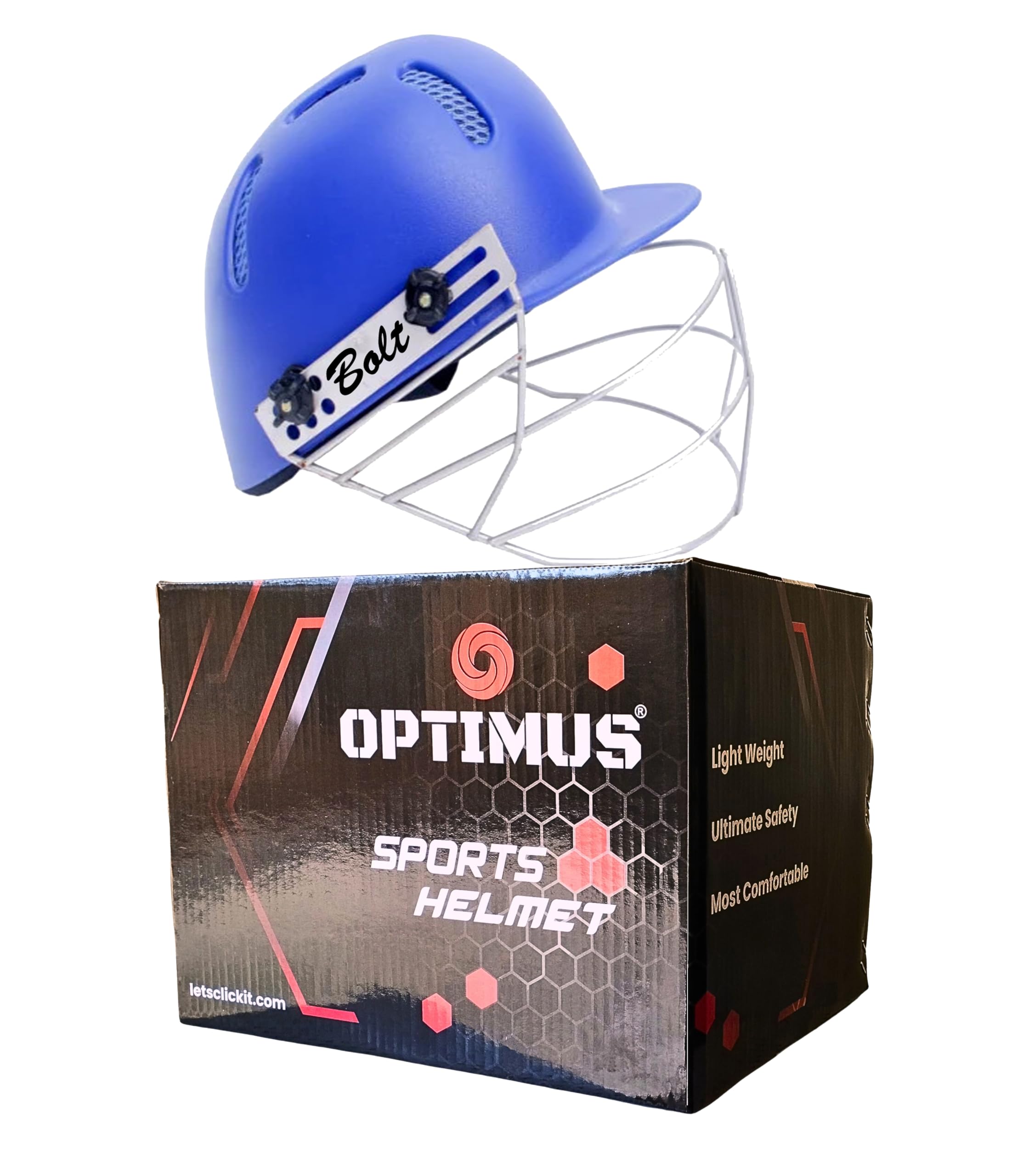 Optimus® Bolt Cricket Helmet with Adjustable Steel Grills & High Density Foam Inner Padding Large (B0CJC7RHSG) Amazon Price History, Amazon Price Tracker