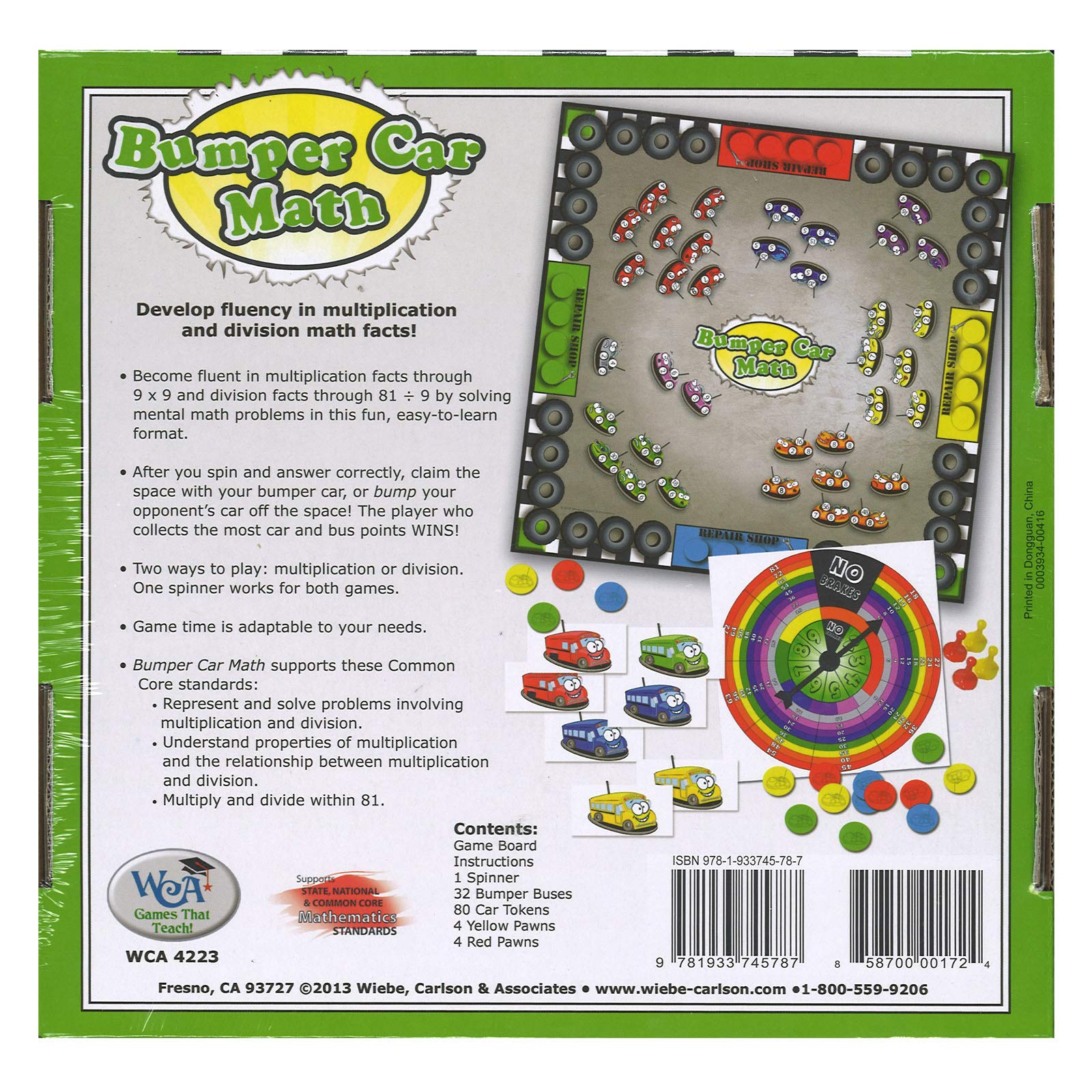 Amazon.com: Learning Advantage WCA4223-A1 Bumper Car Math Game,  Multiplication/Division : Office Products