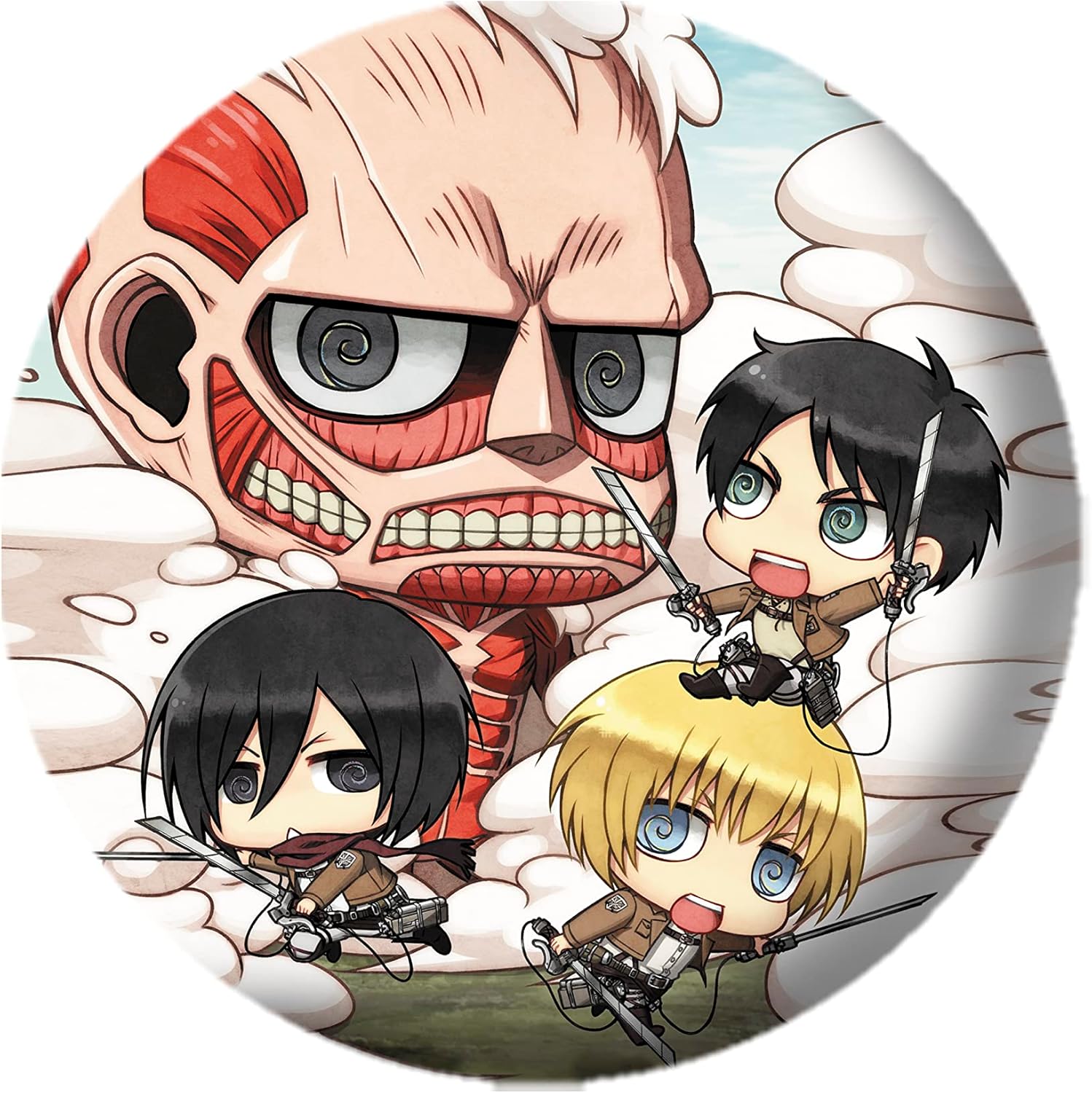 GB eye Attack On Titan Chibi Characters Badge Pack