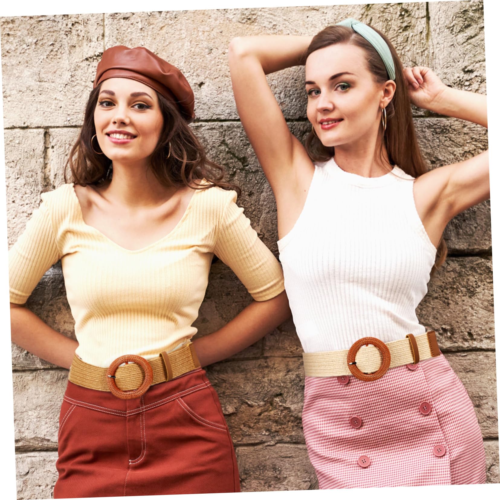 Holibanna 1 Cinturón Con Tachas Cinturones Anchos Para Vestidos De Mujer Cinturón Para Jeans Cinturon Ancho Cinturones Tejidos Para Hombre Cinturones Boho Para Mujer