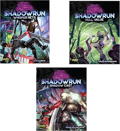 Miniatura 1 de Shadowrun 6 edición Whisper Nets, valor nulo y paquete de lanzamiento de sombra