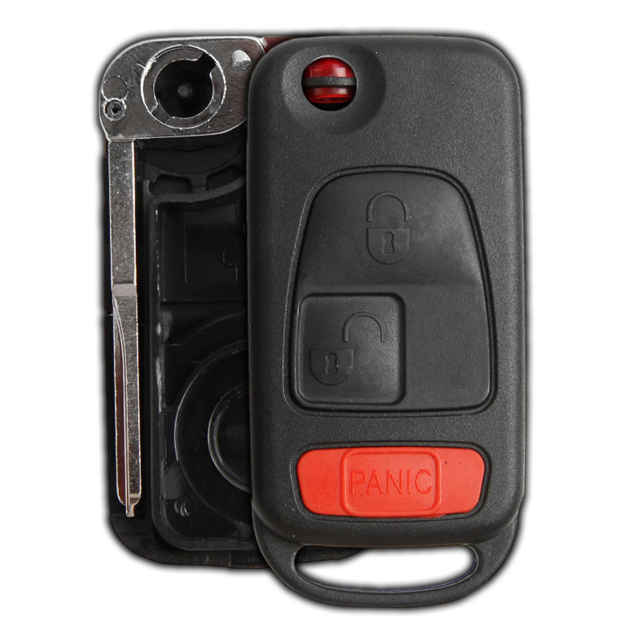 KeylessOption Replacement Keyless Entry Remote Fob Clicker Flip Key Shell Case