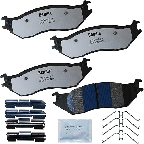 Miniatura 67 de Bendix Fleet Metlok MKD1770FM Pastillas de freno delanteras semimetálicas para Ford Expedition 2017-2010, F-150 2017-2010, Lobo 2020-2009, Lincoln