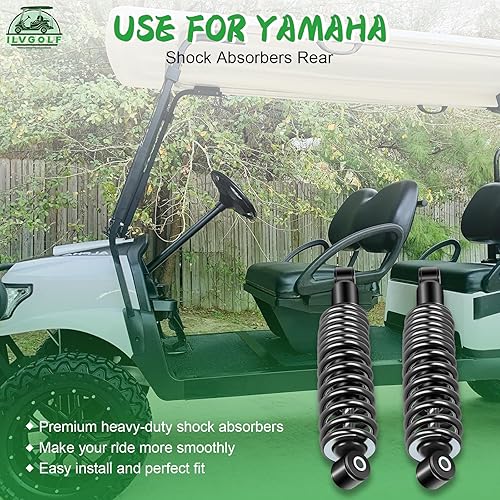 Miniatura 8 de ILVGOLF Kit de amortiguador trasero para carrito de golf de 2 piezas para Yamaha G29 Drive Gas o Electric 2007-2016, OEM JW1-F2210-00-00,