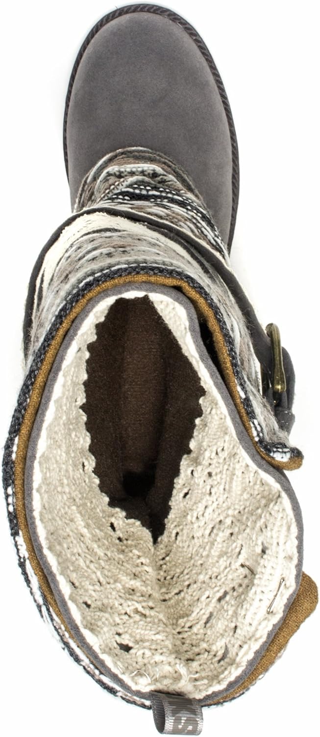 MUK LUKS Women's Nikki Belt Wrapped Boot Grey 9