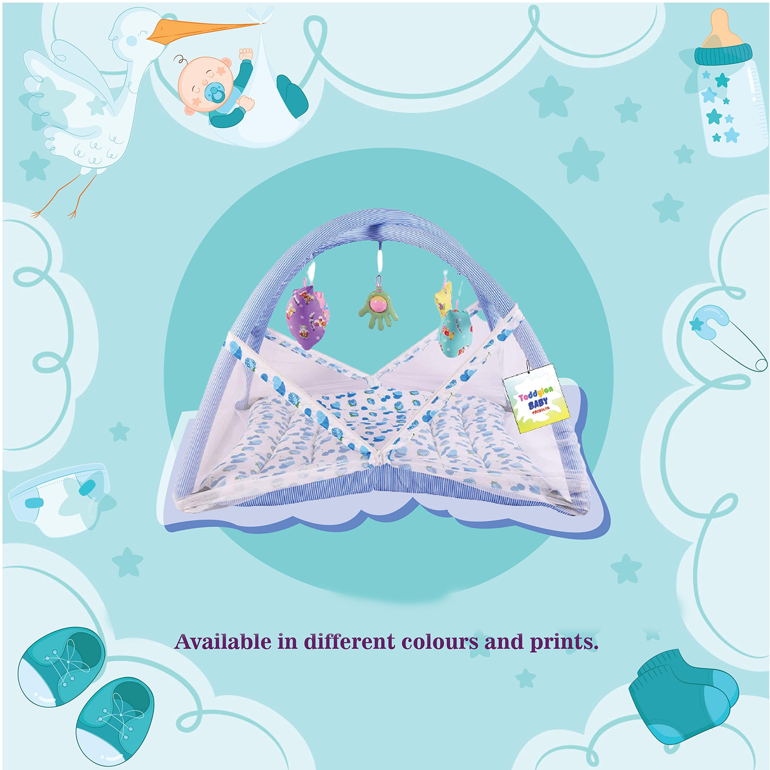 Toddylon Baby Bed New Born Baby Bedding Set Combo of Baby Mattress with Mosquito Net | Carry Bag | Cotton Beds | Carry Bag | Unisex Infants (0-6 Months) (2PCS Set) 1