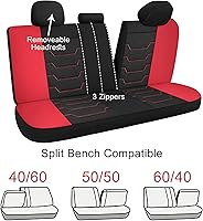 Vista 23 de CAROMOP Breathable Car Seat Cover 2 Front Seats, 3D Air Mesh Cloth Seat Covers for Cars, Universal Fit Automotive Car Interior Covers for SUV Vans