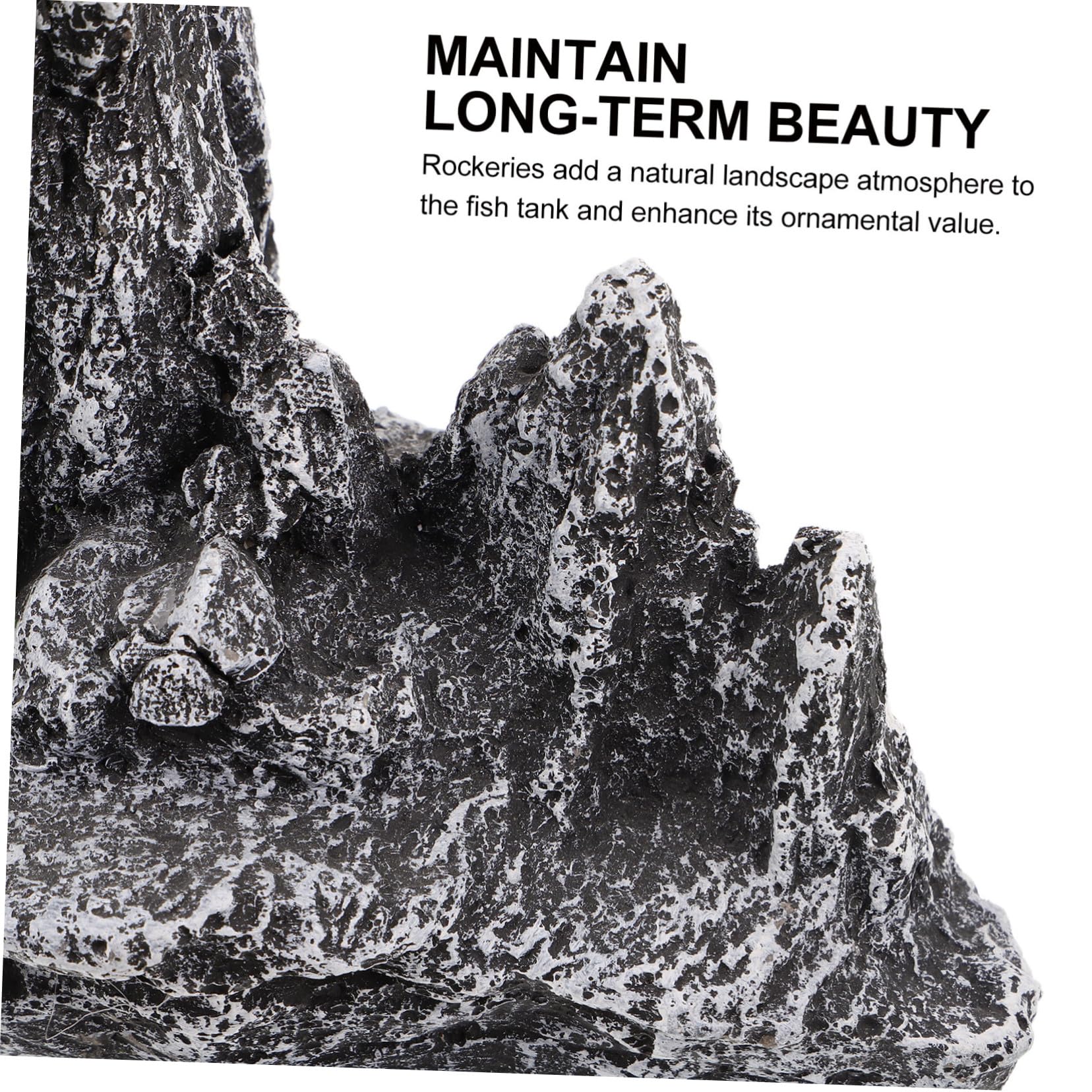 Gatuida Aquarium Rock Decor Simulated Mountain Sculpture Garden Accessories For Fish Tank Landscaping Safe Artificial Aquarium Rockery For Indoor Outdoor Miniature Garden
