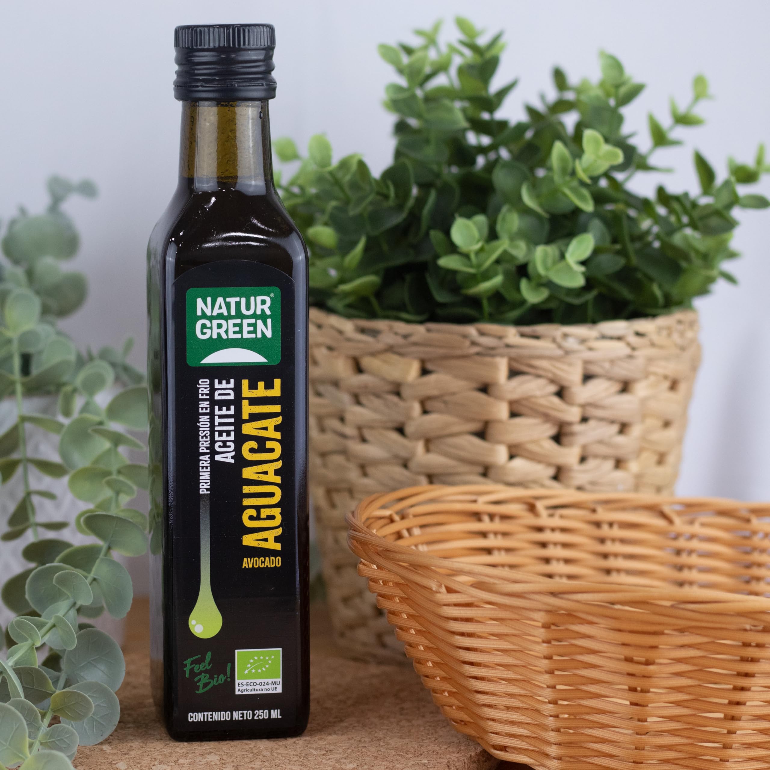 NaturGreen Aceite de Aguacate Bio 250 ml, Primera Presión en Frío, Rico en Ácidos Grasos Saludables