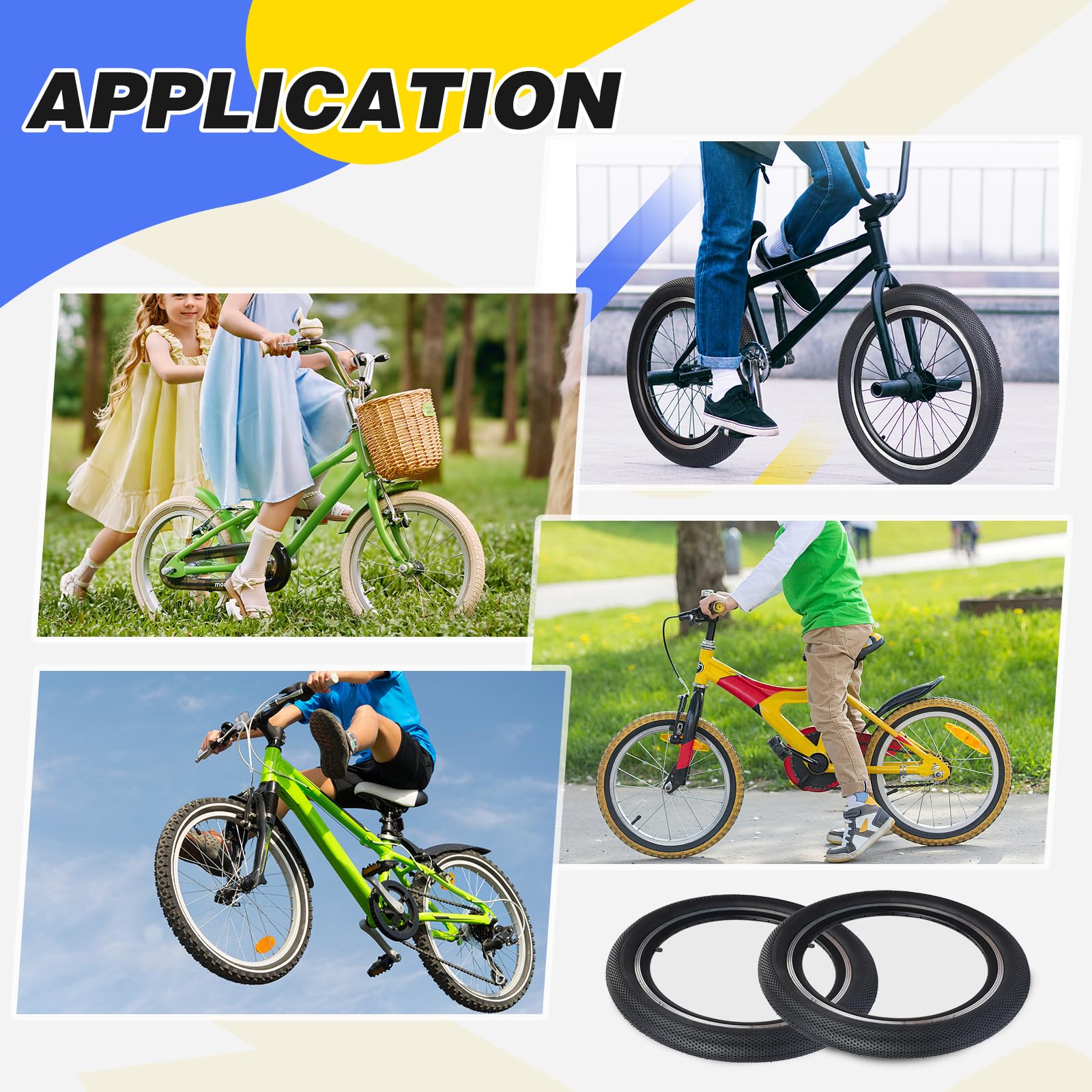 ZUKKA 2 składane opony BMX 20 cali 20 x 2,40 cm, płaszcz i 2 x 20 cali, wąż kompatybilny z rowerem dziecięcym, MTB, rower górski, MX Freestyle 20 x 2,40, opony rowerowe i dętki