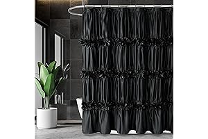 Black Ruffle Shower Curtain: A Vintage Masterpiece for the Bathroom