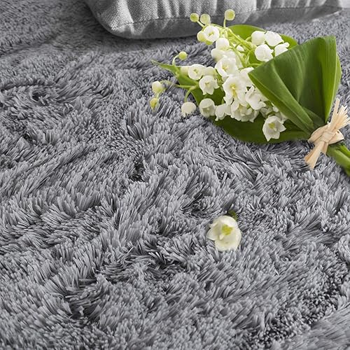 Miniatura 109 de Toneed Alfombra esponjosa para dormitorio, sala de estar, 6 x 9 pies, color beige, alfombra lanuda súper suave y moderna, alfombra de felpa mullida