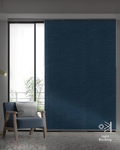 Miniatura 2 de GoDear Design- Persianas de panel 99.99% opacas, riel ajustable, pventanas, 45.8-86 x 96 pulg, térmicas, verticales, extensibles, paneles tejidos
