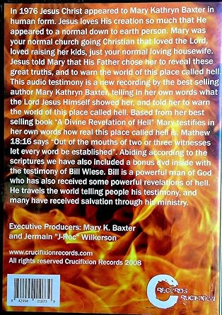 Amazon Com A Divine Revelation Of Hell Mary K Baxter Movies Tv