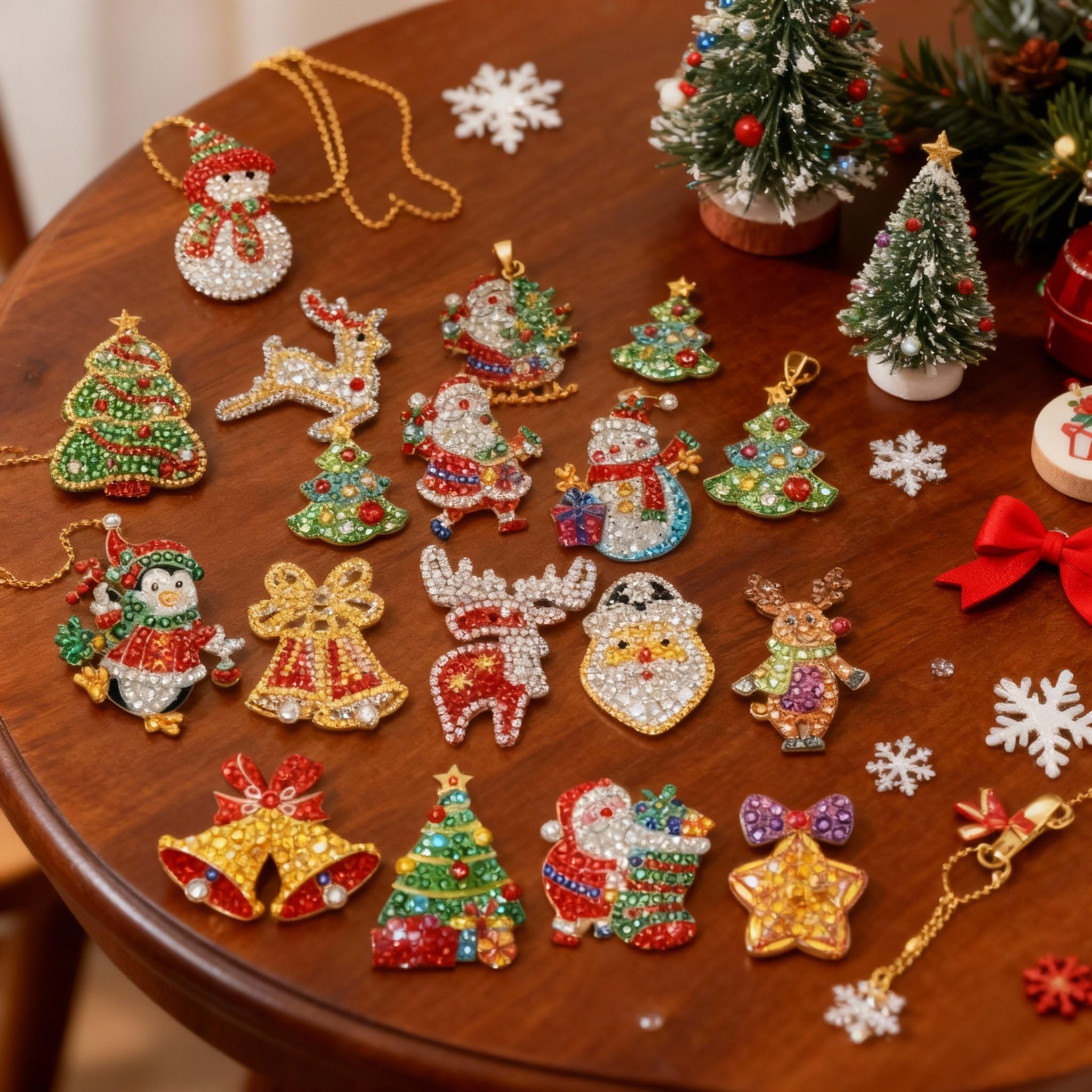 Amazon.com: Chuangdi 20 Pcs Diamond Art Christmas Ornaments