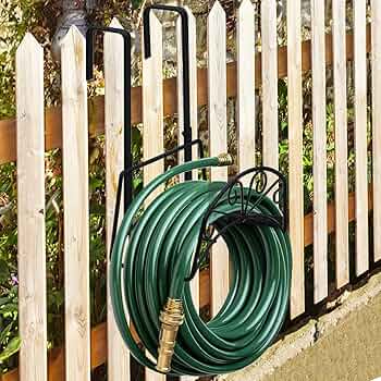 Amazon | MINGFANITY ガーデンホースホルダー 屋外庭用 ドアやフェンス