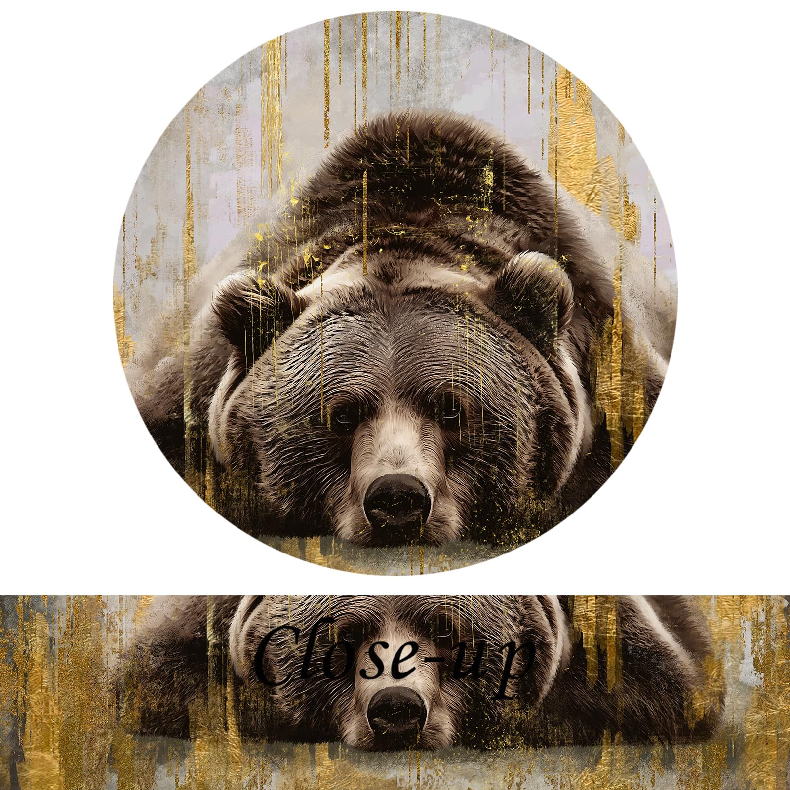 Amazon.com: KREATIVE ARTS Bear Sleep Pictures Wall Decor Brown
