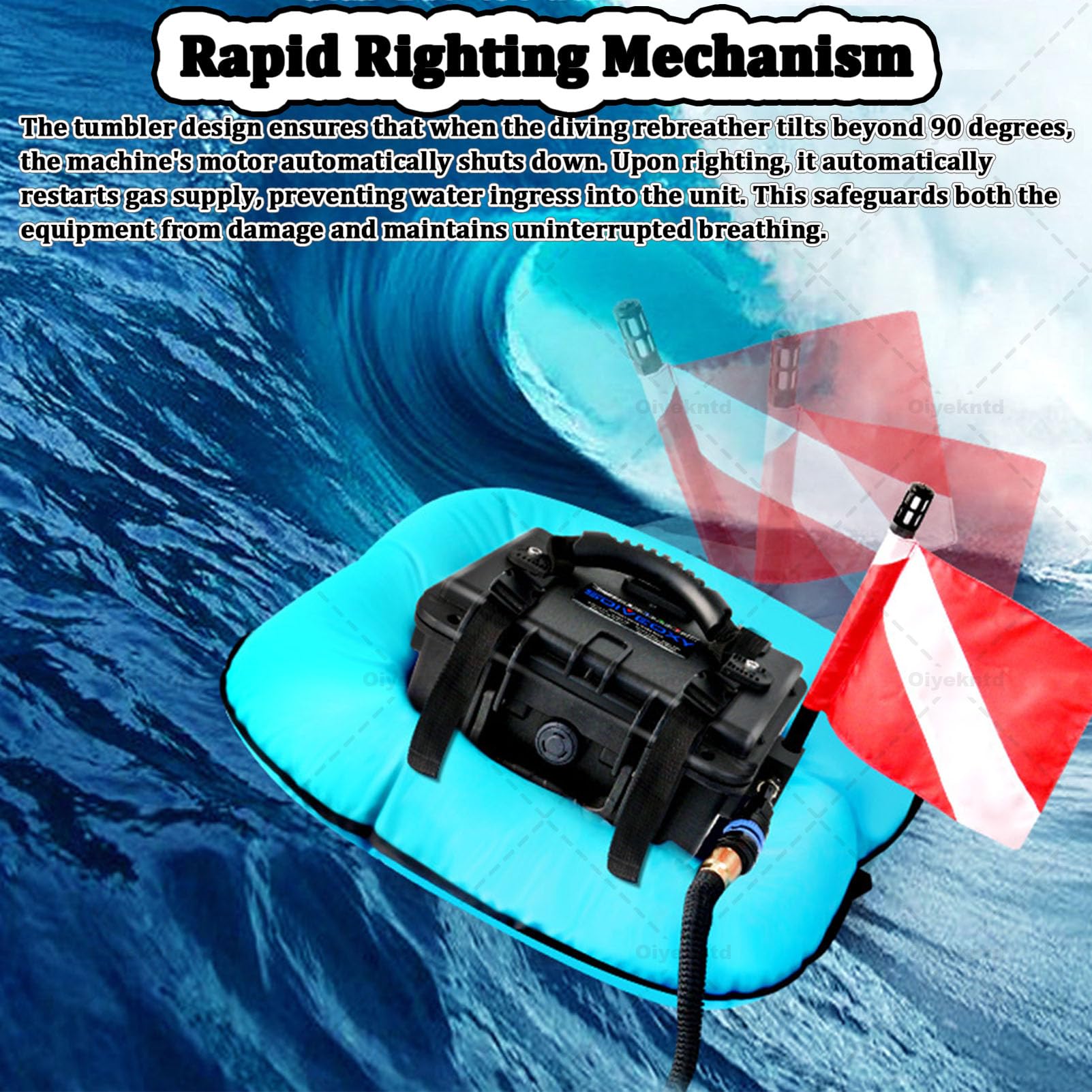 Ventilador de buceo recargable, respiración de buceo de 3/5,5 horas, tanque de buceo portátil, compresor de aire impermeable, para exploración submarina y pesca.,Green-40000mAh