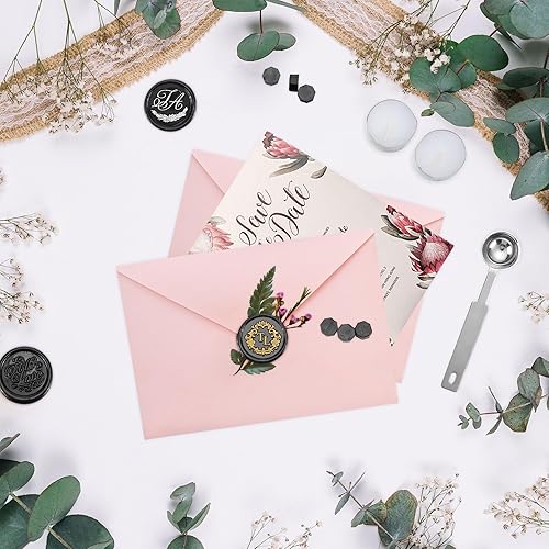 Miniatura 5 de Yoption Cuentas de cera de sellado verde hierba, kit de 150 cuentas de sello de cera para sello de cera, cuentas de sello de cera octágono con una