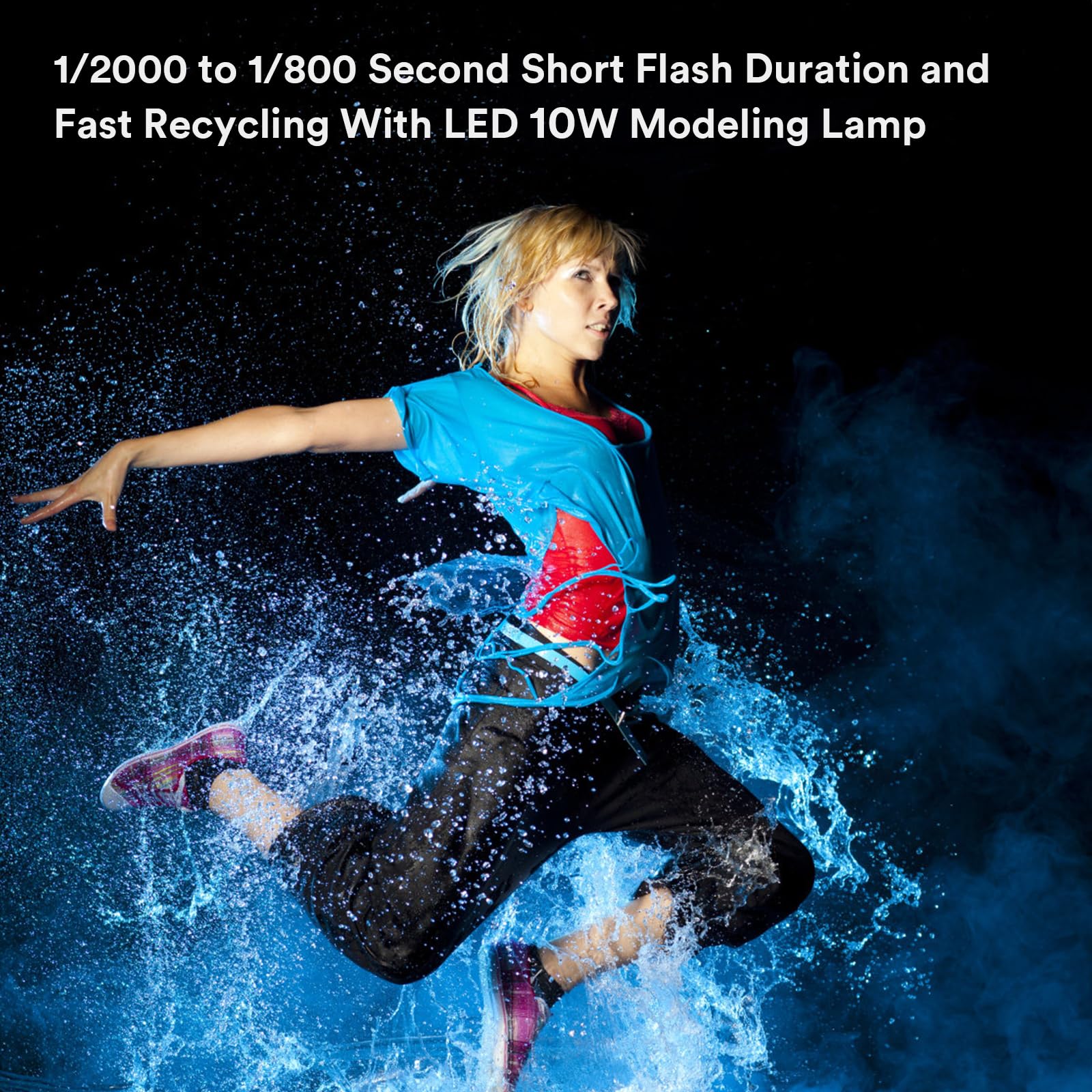 Godox MS200-V 200WS 2.4G Wireless Remote Control and Lightweight, Compact and Durable Studio Flash, 0.1～1.8S Recycle Time, 5600±200k Color Temperature