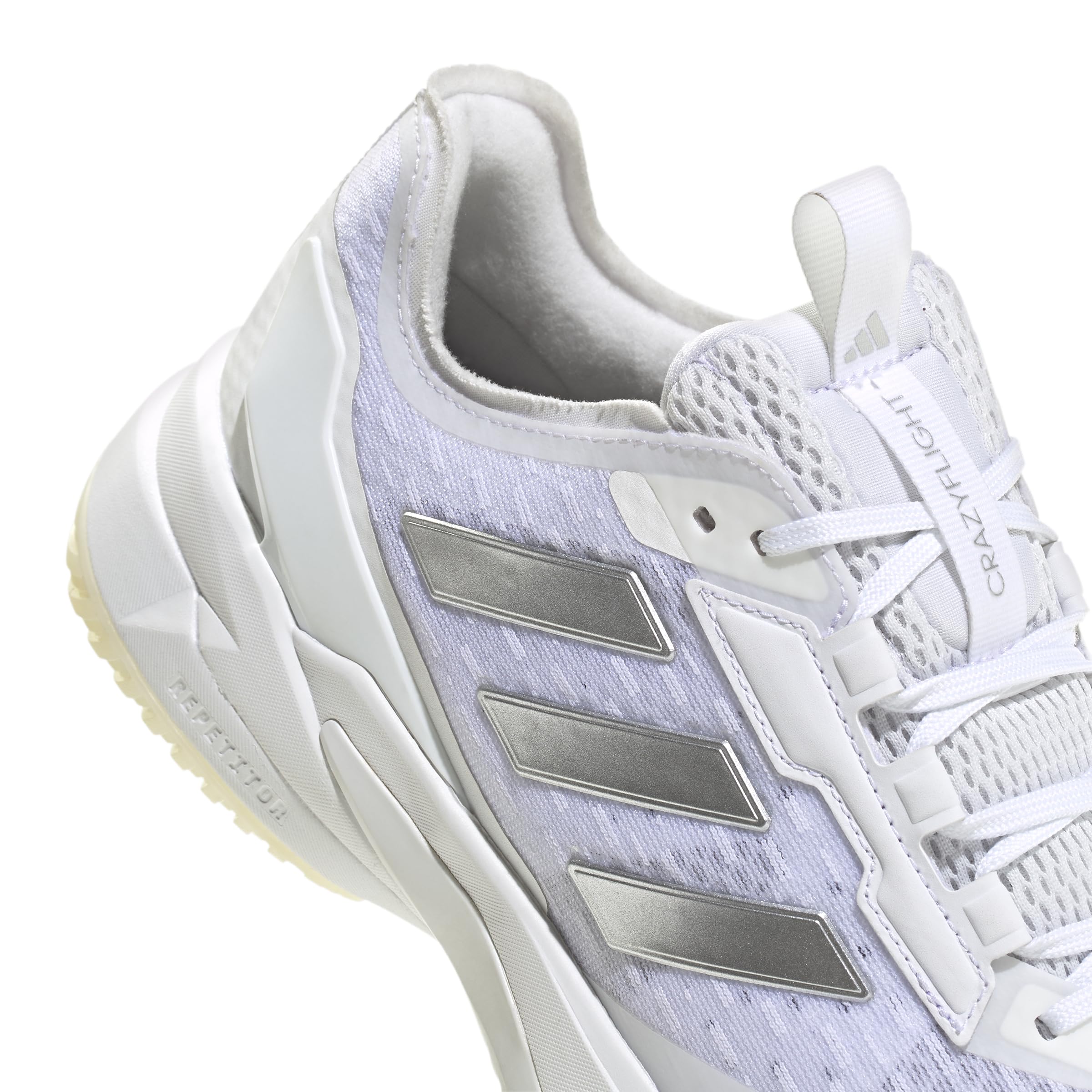 Adidas Women's Crazyflight 6, White/Silver Metallic/White, 8