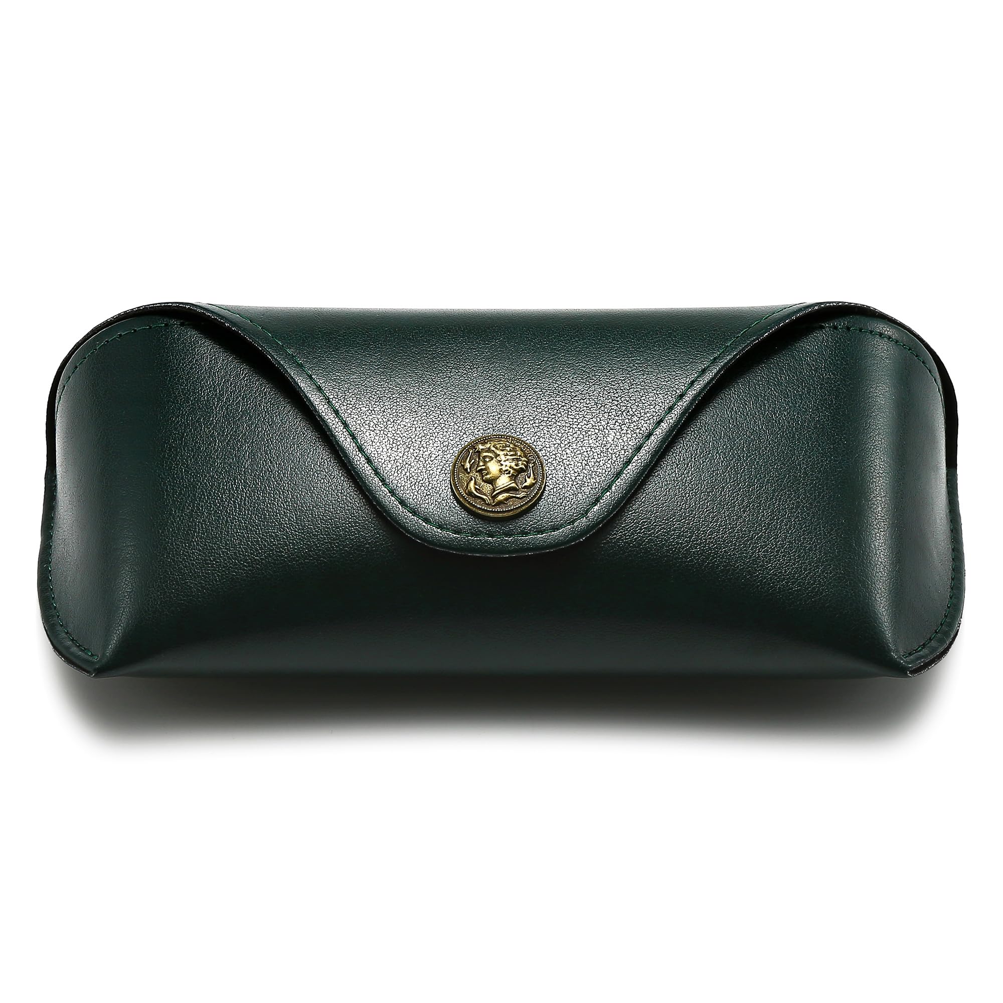 SUNGAITSunglasses Case for Men Women: Portable Leather Eyeglasses Case Hard Shell - Slim Case for Multiple Sunglasses