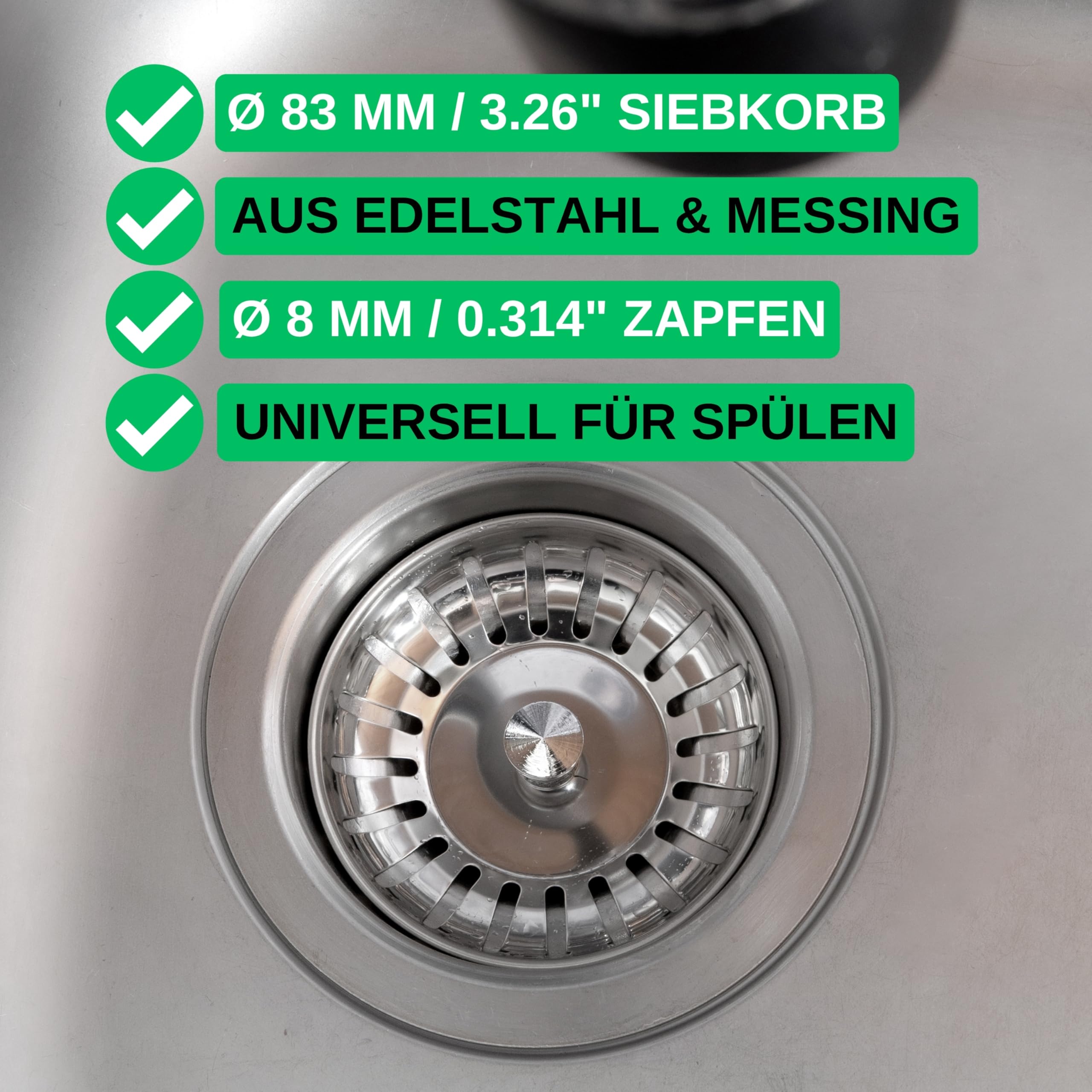 FILTRO PER LAVELLO CROMATO Universalecon Pomello 80 Mm - Foto 12