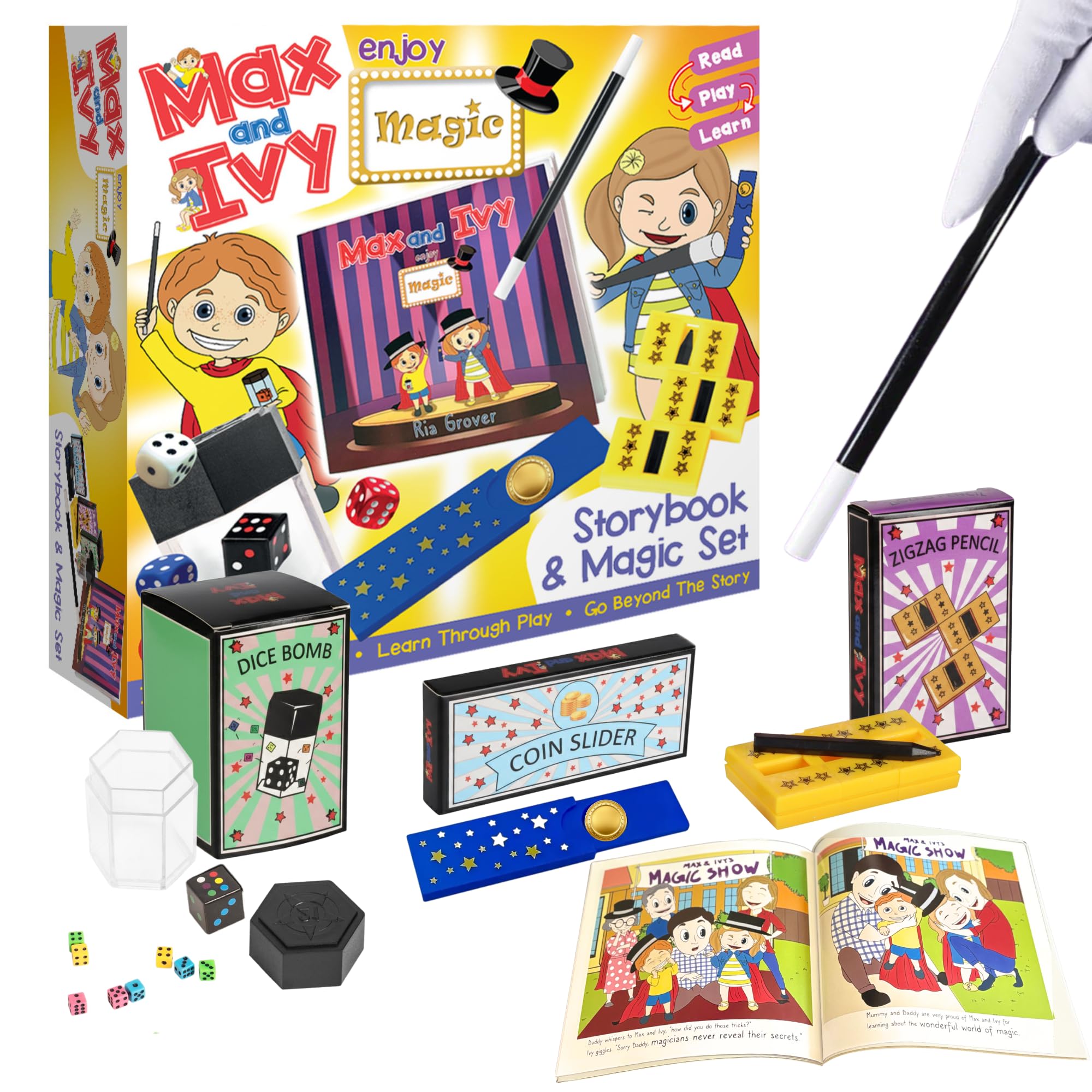 Magic Set for Kids Ages 3-7 – Beginner Magic Tricks Kit with Props