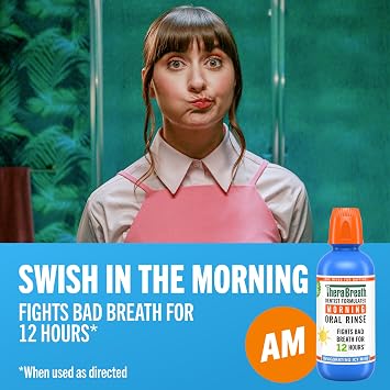 TheraBreath AM + PM Mouthwash Bundle, Morning & Overnight Rinses, 16 fl oz (2-Pack)
