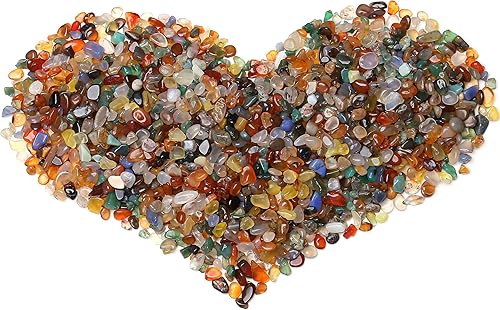 MAIBAOTA Chips de cristal natural a granel, pequeñas piedras pulidas trituradas, piezas de cuarzo de cristal triturado, piedras decorativas