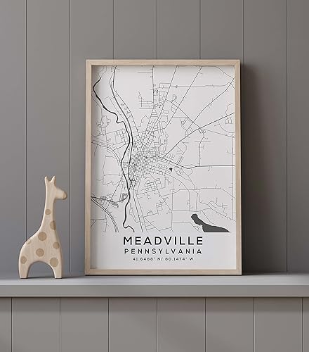 Miniatura 9 de Mapa de Meadville, Pensilvania, Light 2 (12x16)