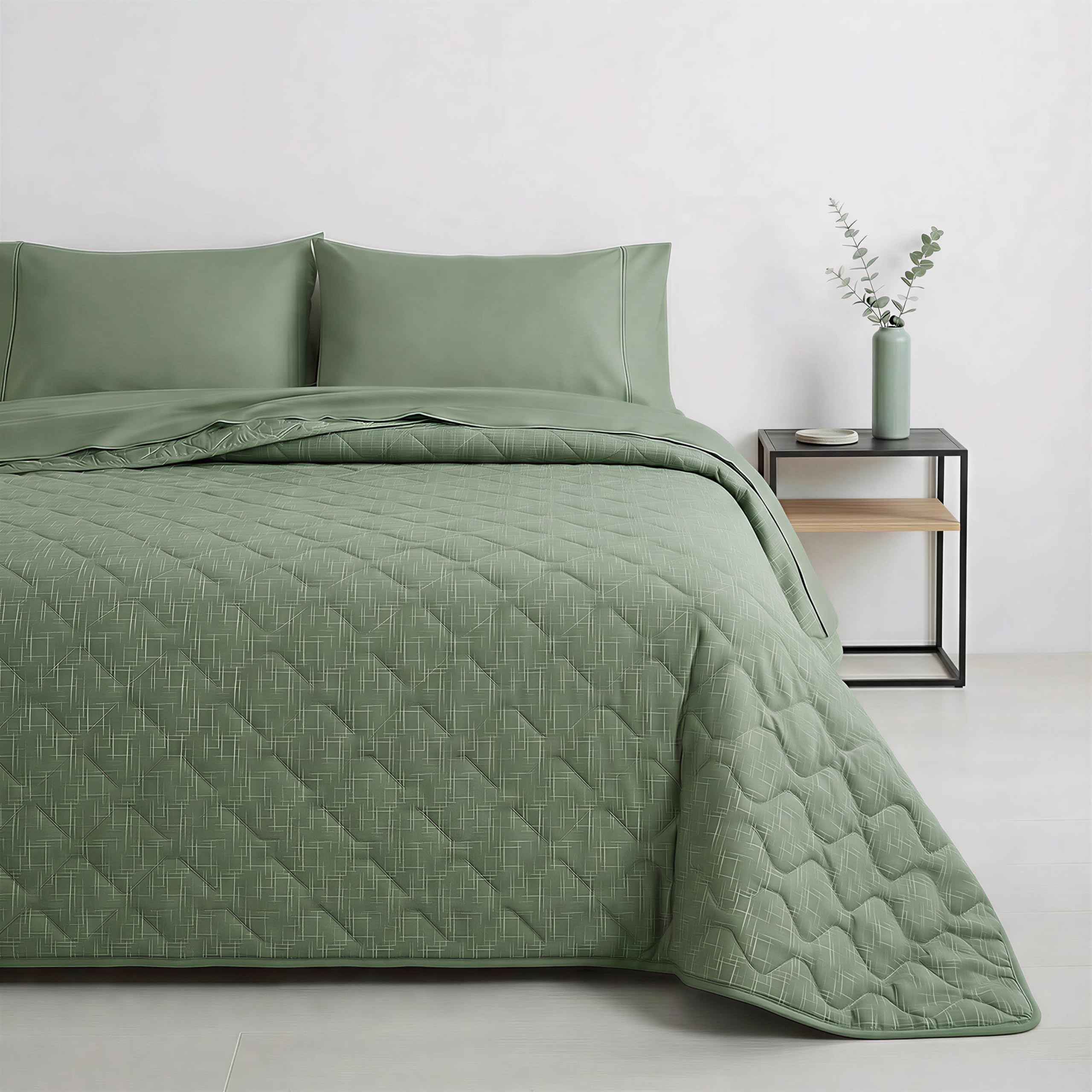 Couette d'été en coton Mahome pour sublimer votre lit double avec élégance et légèreté