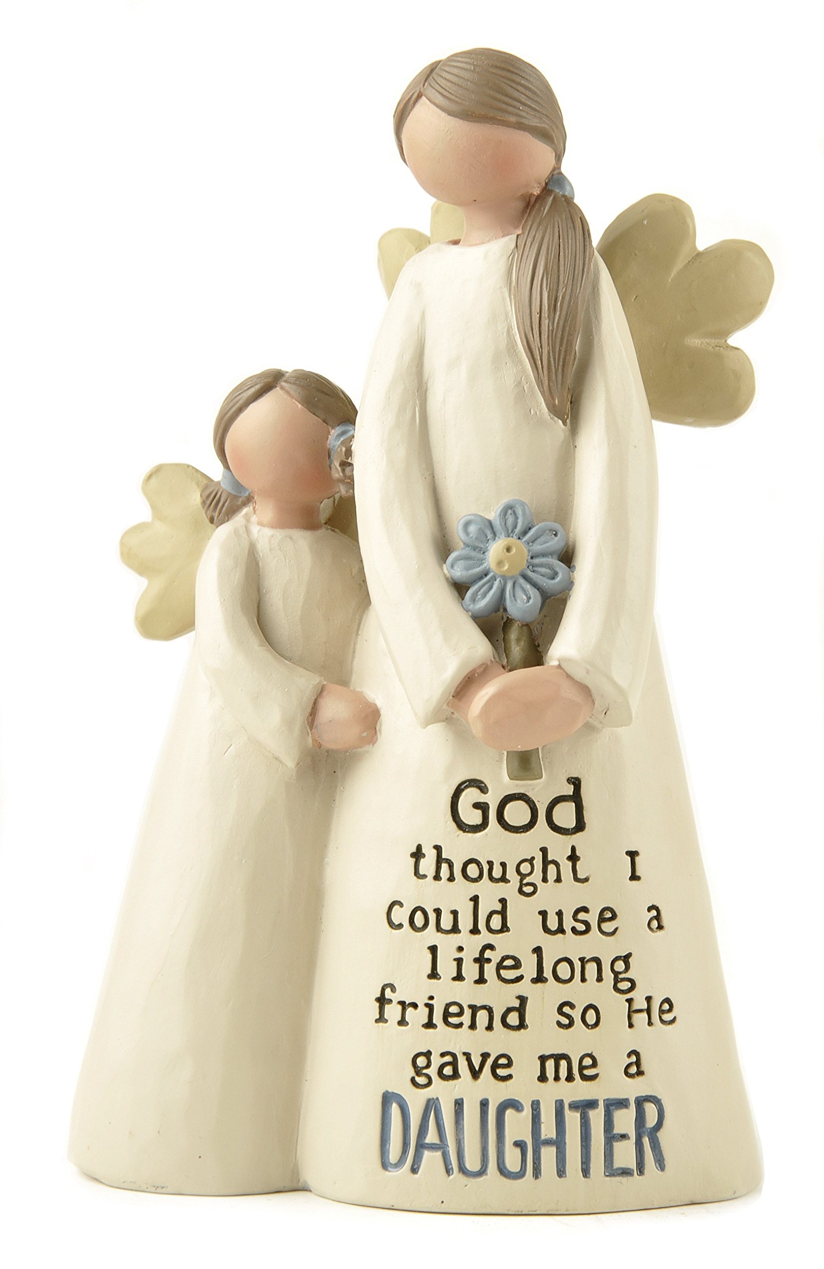 Heaven Sends Blue Daughter And Mum Angel Ornament
