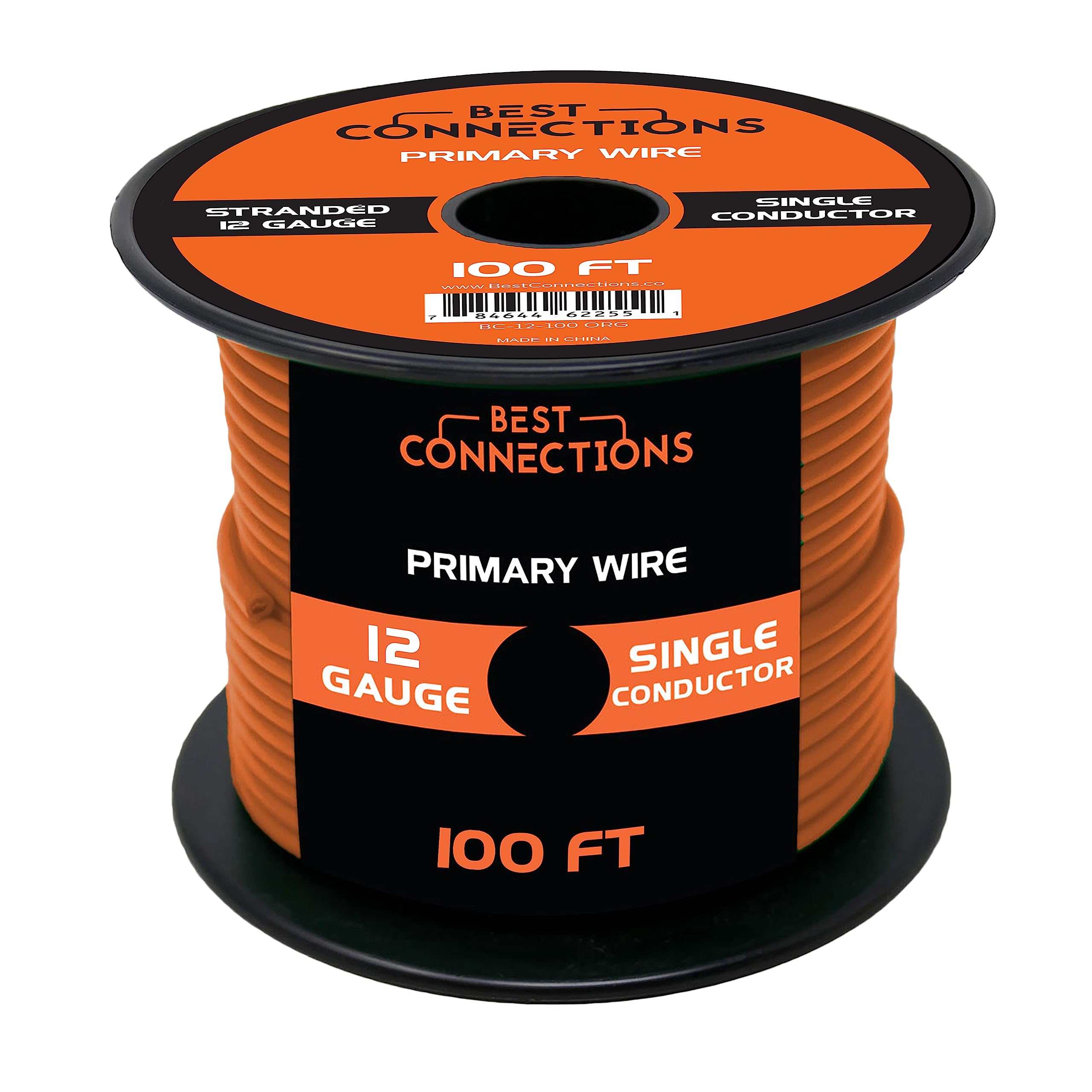 BEST CONNECTIONS Automotive Primary Wire - 100ft (Various Color Options) | Ideal for Trailer, Speaker, and Lighting Circuits | Durable Primary/Remote,