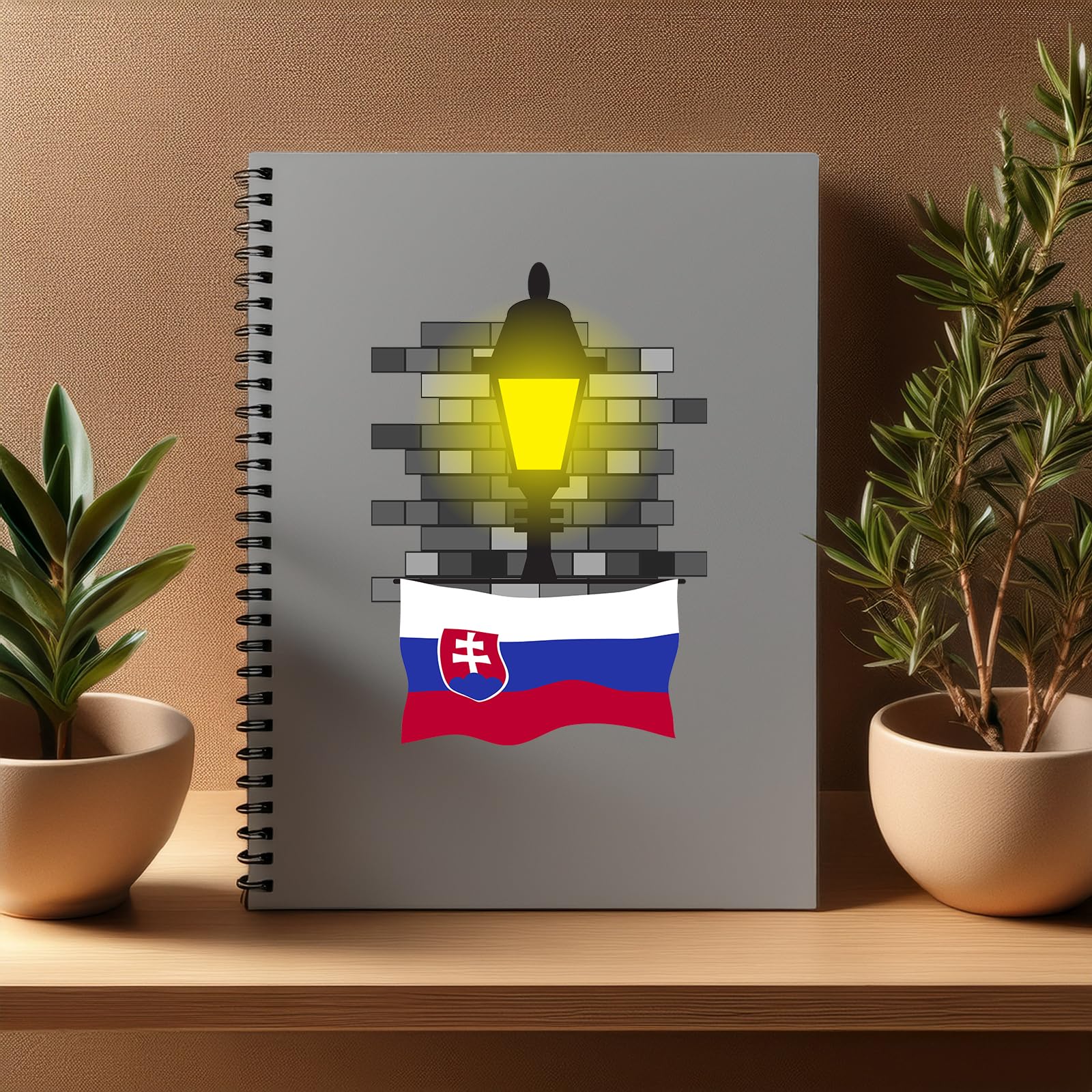Carnet de notes A5 Slovakia Street Lamp Bricks ligné pour bureau - 4
