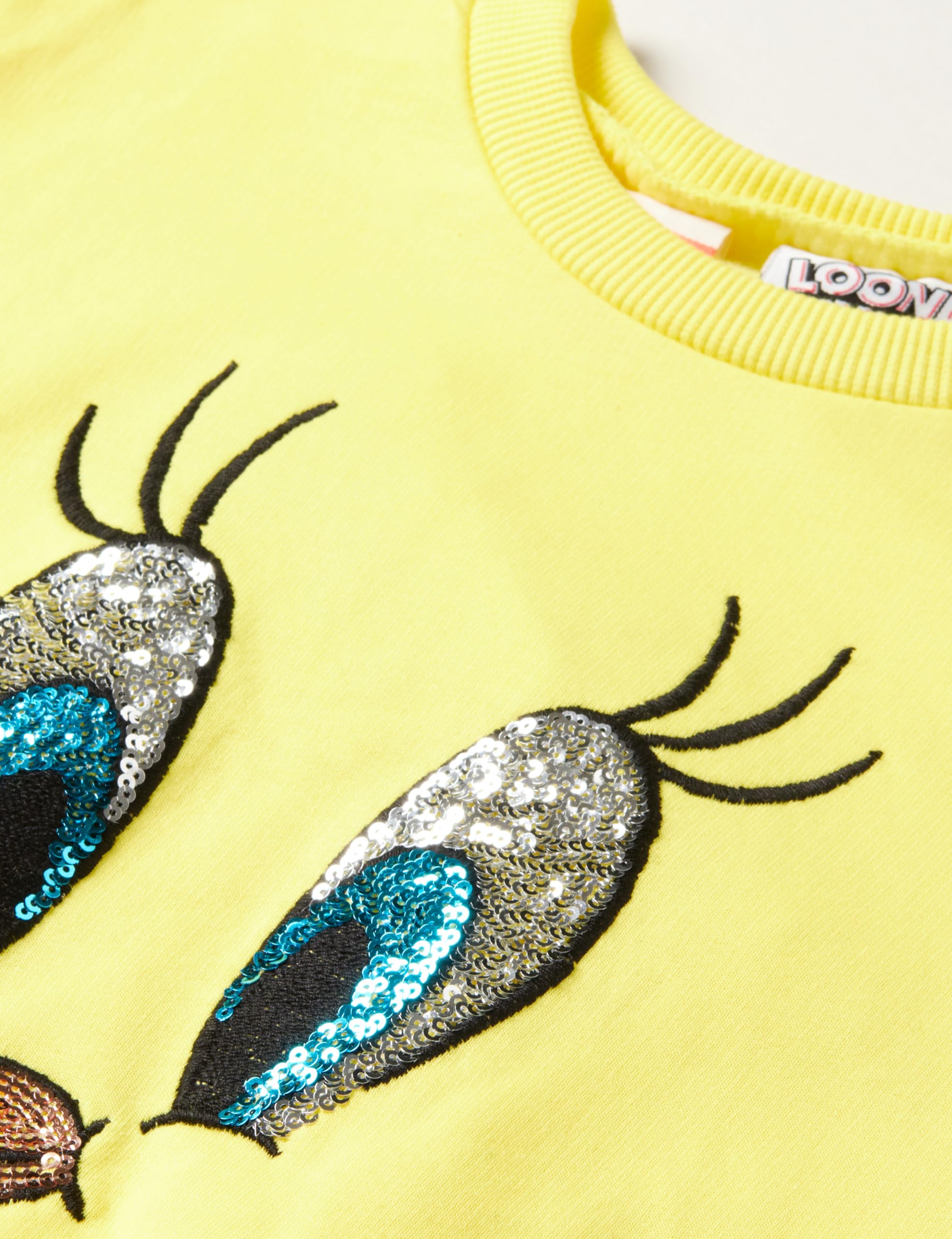Koton Tweety Sweatshirt Licenced Long Sleeve Crew Neck Soft Interior Cotton Maglia di Tuta Bambine e Ragazze
