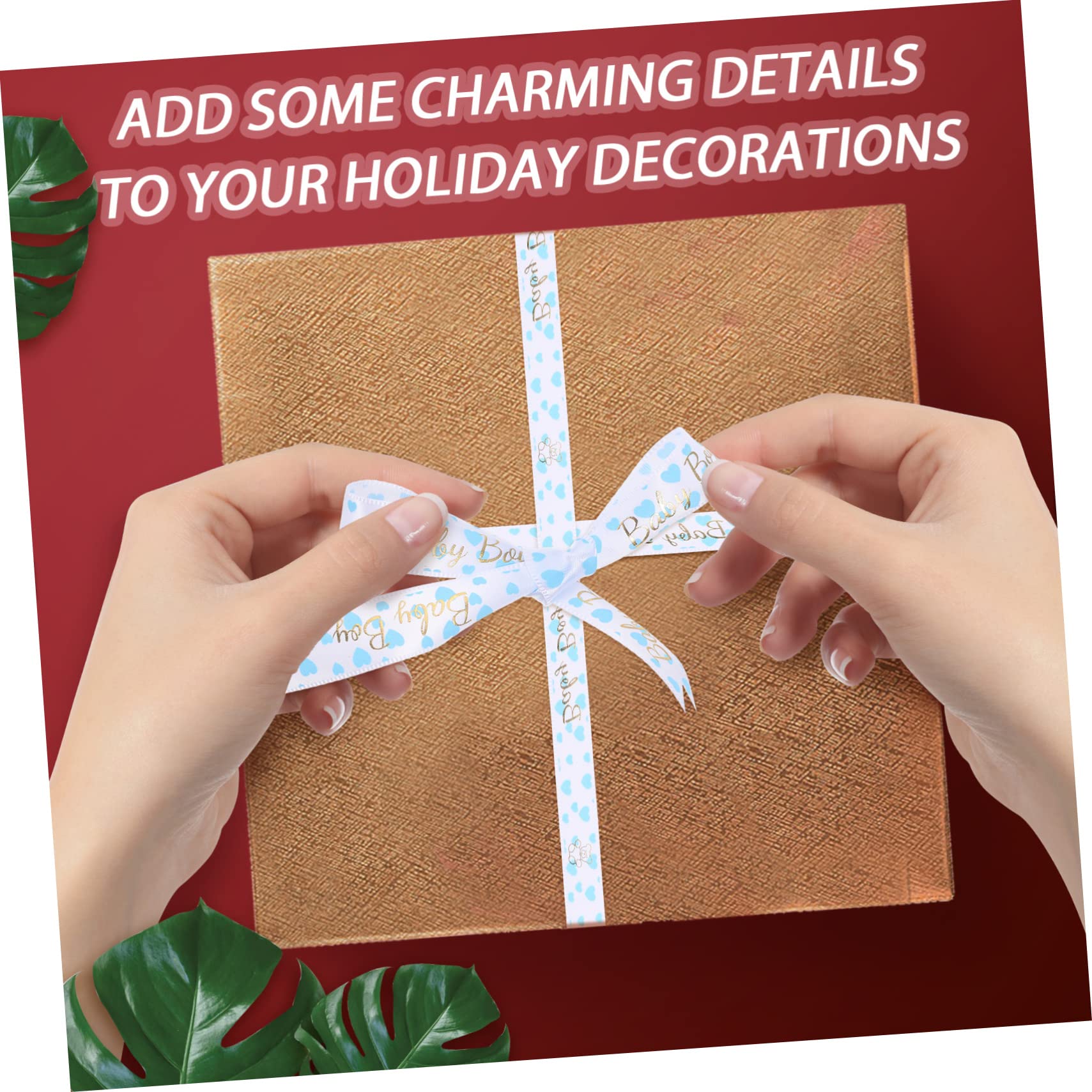 Lurrose 3 Set Di Nastri Artigianali Per Confezioni Festive in Raso Di Poliestere Tagliabili Non Restringibili Non Sbiadiscono 5 * 3