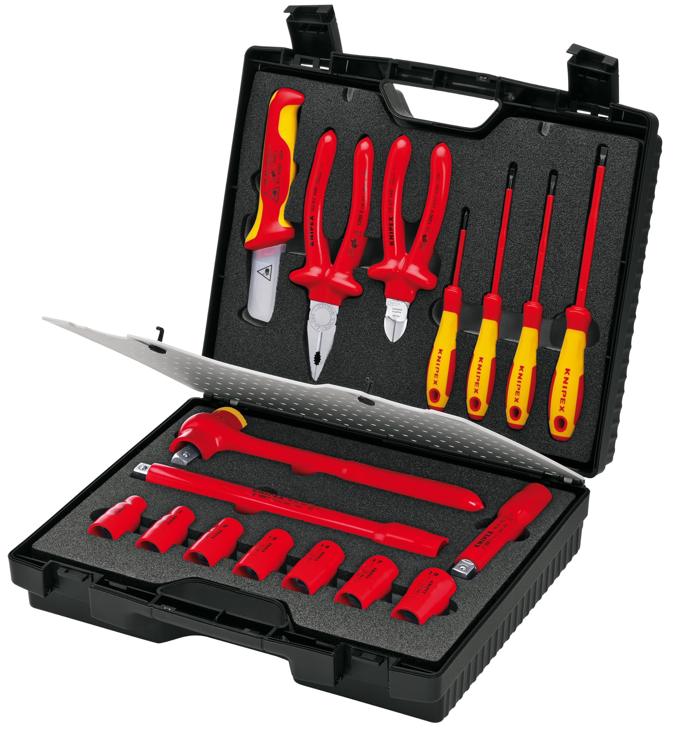 KNIPEX 17 Pc Compact Tool Set w/Case, 1000V Insulated