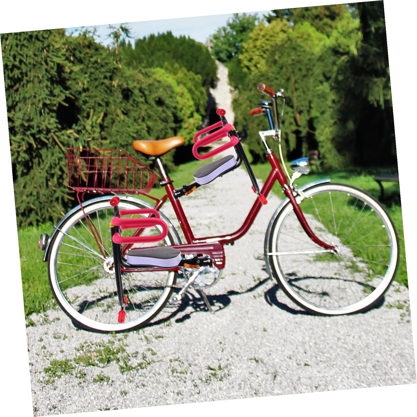 ORFOFE Sillín para Bicicleta Eléctrica para Niños Respaldo Ajustable y Protección de Seguridad, Fabricado en Acero al Carbono y Esponja, Accesorio Adecuado para Bicicletas