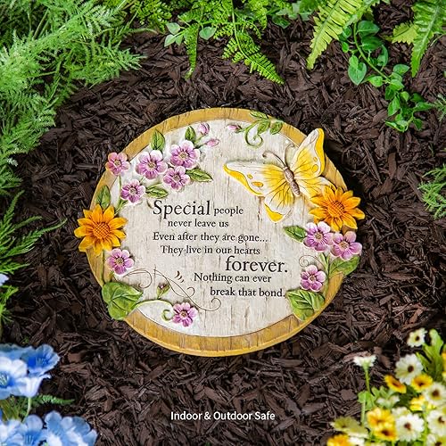 Miniatura 3 de Evergreen Special People Never Leave Us Garden Memorial Stone | Seguro para exteriores | 12 pulgadas | Regalo de recuerdo | Decoración para hogares,